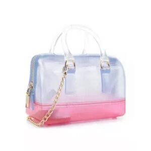 Translucent Jelly Crossbody with Chain